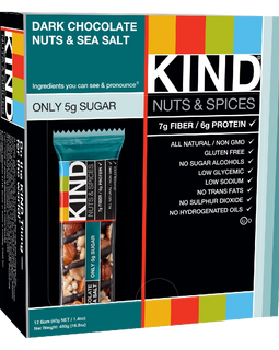KIND Nuts & Spices, Dark Chocolate Nuts & Sea Salt